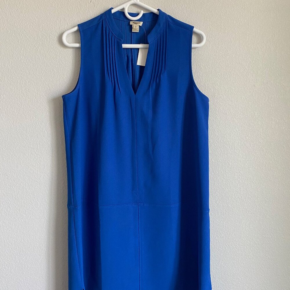 NWT Size 8 J-CREW Factory Outlet Blue Sleeveless Dress